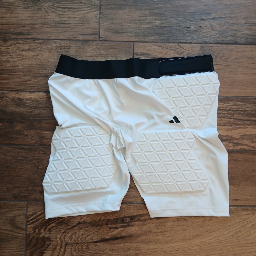 Adidas Football Girdle Mens 2XL XXL White Padded Compression Shorts 5 Pad